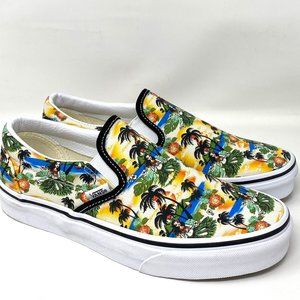 VANS Womens Size VN0A5AO86WC Classic Slip On Aloha Multicolor Canvas Low Sneaker
